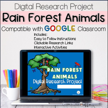 Preview of Rain Forest Animals Digital Research Project