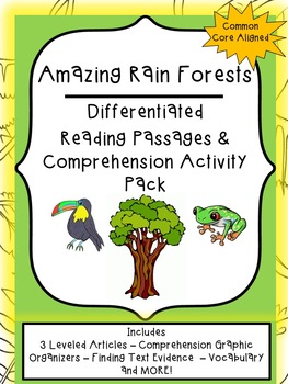 Preview of Rain Forest Differentiated Reading Comprehension Activity Pack
