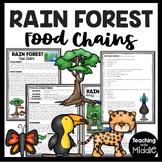 Rain Forest Food Chains Informational Text Reading Compreh
