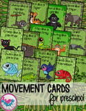 Rain Forest Jungle Animals Movement Cards for Brain Break 