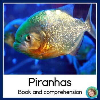 Preview of Rainforest Animals Piranhas Mini Book Reading Comprehension & Vocabulary Posters