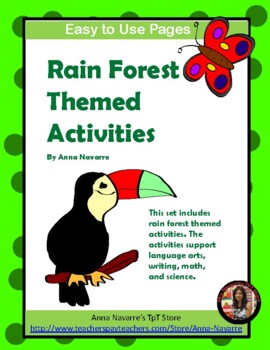Preview of Rain Forest Themed Activities - Animal Habitat