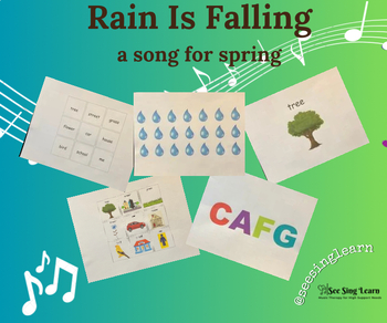 Preview of Rain Is Falling-A song for spring, instruments, boomwhackers, desk bells