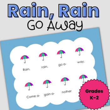 Preview of Rain, Rain, Go Away - Steady Beat, Rhythm, and Solfege Music Charts