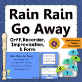 Orff Arrangement ~ Rain, Rain, Go Away: Orff, Soprano Reco