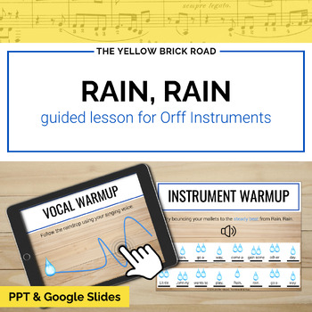 Preview of Rain, Rain: a guided lesson for Orff instruments - music lesson - mallets