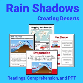 Preview of Rain Shadow Effect Orographic Lifting Informational Text Comprehension Activity