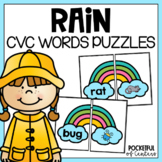 Rainy Day Weather CVC Words Puzzles Spring CVC Words Activity
