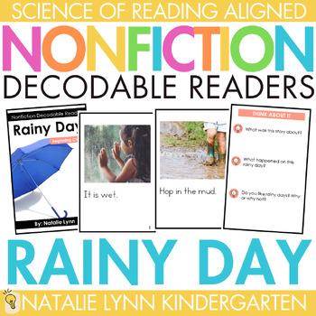 Preview of Rain Weather Differentiated Nonfiction Decodable Reader Science of Reading Book