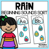 Rainy Day Weather Letters and Beginning Sounds Literacy Activity