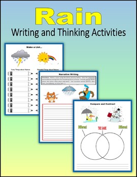 Preview of Rain - Writing and Thinking Activities