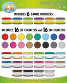 Rainbow 2-Sided Circle Counters Clipart {Zip-A-Dee-Doo-Dah