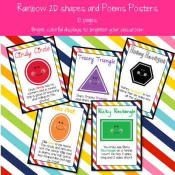 Preview of Rainbow 2D Shapes and Poems Poster