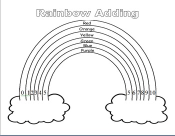 Preview of Rainbow Adding to 10