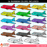 Rainbow Airplane Clip Art