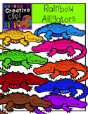 Rainbow Alligators {Creative Clips Digital Clipart}