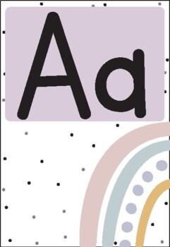 Preview of Rainbow Alphabet A - Z upper and lower case letters