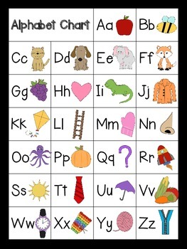 Rainbow Alphabet Chart in 3 Styles FREEBIE by I Heart My Kinder Kids