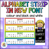 Rainbow Alphabet Desk Plate Strip in NSW Foundation Font H
