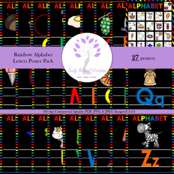 Preview of Rainbow Alphabet Letters Poster Pack