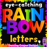 Bulletin Board Letters | Rainbow Alphabet Clip Art