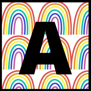 Preview of Rainbow Alphabet Letters