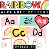 Rainbow Classroom Decor Alphabet Posters | Letter Posters 