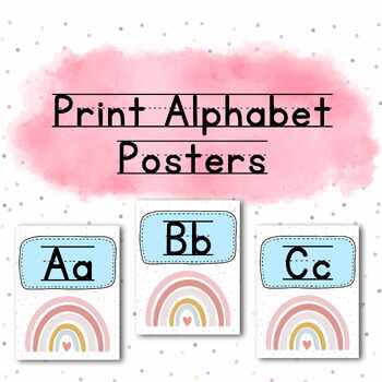 Preview of Rainbow Alphabet Posters