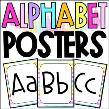 Rainbow Alphabet Posters | BACK TO SCHOOL by Lashes and Littles | TpT
