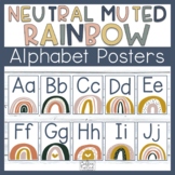 Rainbow Alphabet Posters | Boho Rainbow Alphabet posters