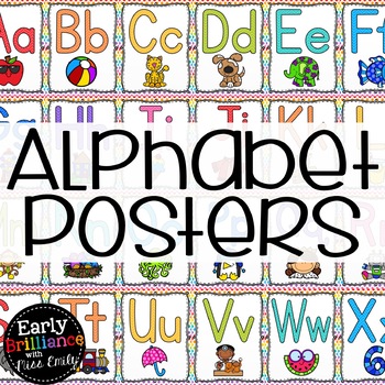 Rainbow Alphabet Posters with Pictures by Early Brilliance with Miss Emily