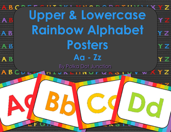 Preview of Upper & Lowercase Rainbow Alphabet Printable
