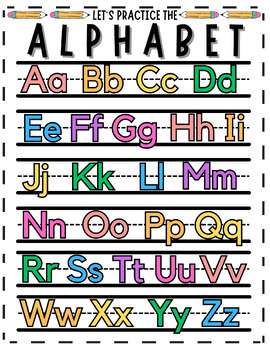 Preview of FREE Alphabet Sheet - Rainbow