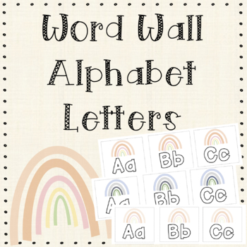 Preview of Rainbow Alphabet Word Wall Letters