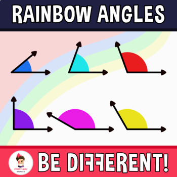 Preview of Rainbow Angles Clipart Math