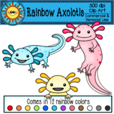 Rainbow Axolotl Clip Art