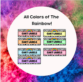 Rainbow B&W Cart Labels