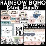 Rainbow BOHO Classroom Decor BUNDLE