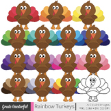 Rainbow Baby Turkeys Clip Art