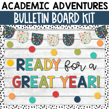 Preview of Rainbow Back to School Bulletin Board Kit / Academic Adventures