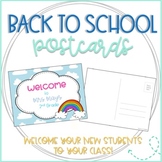 Rainbow Back to School Postcards to Students