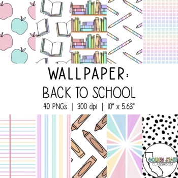 Preview of Rainbow Back to School Wallpaper & Slide Backgrounds