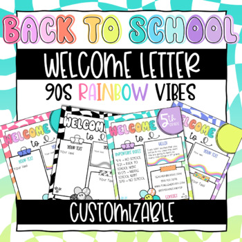 Preview of Rainbow Back to School Welcome Letter Template | Editable |