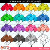 Rainbow Balloon Bundles Clip Art