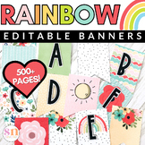 Rainbow Classroom Decor | Decorative Banners | Bulletin Bo