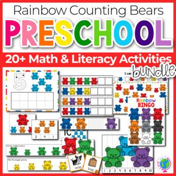 Preview of Rainbow Bear Counter Preschool Mega Pack