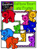 {FREE} Rainbow Bears and Frames {Creative Clips Digital Clipart}