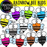 Rainbow Bee Buds {Bee Clipart}