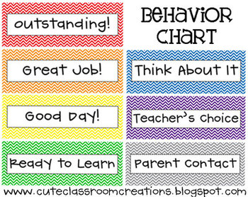Good Behavior Chart Ideas