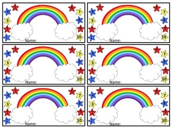 Rainbow Behavior Punch Cards by Rockin' in Second | TpT